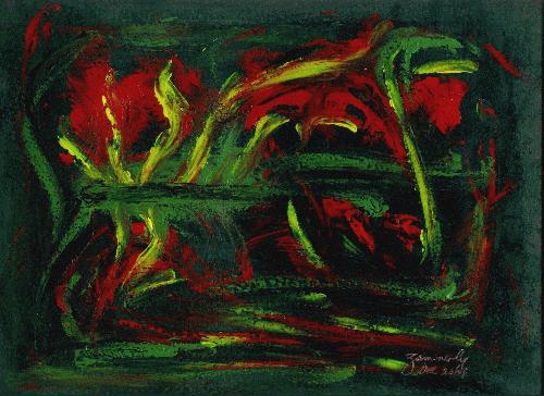 RTS - NO.58, by Zammerly, Circa 2004, painted in Dubai, UAE. Acrylic on special paper, 12 in. x 10 in.. Original Price $10,000.00.
-----------
For Sale here is a Giclee Print (unsigned and unnumbered), 20 in. X 24 in., Free Shipping to selected countries!